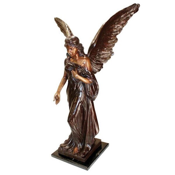 Blessing Heavens Angel Bronze Garden Sculpture Large Tribute Statue